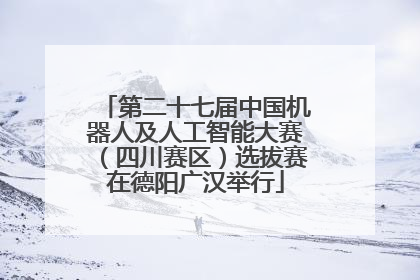 第二十七届中国机器人及人工智能大赛（四川赛区）选拔赛在德阳广汉举行
